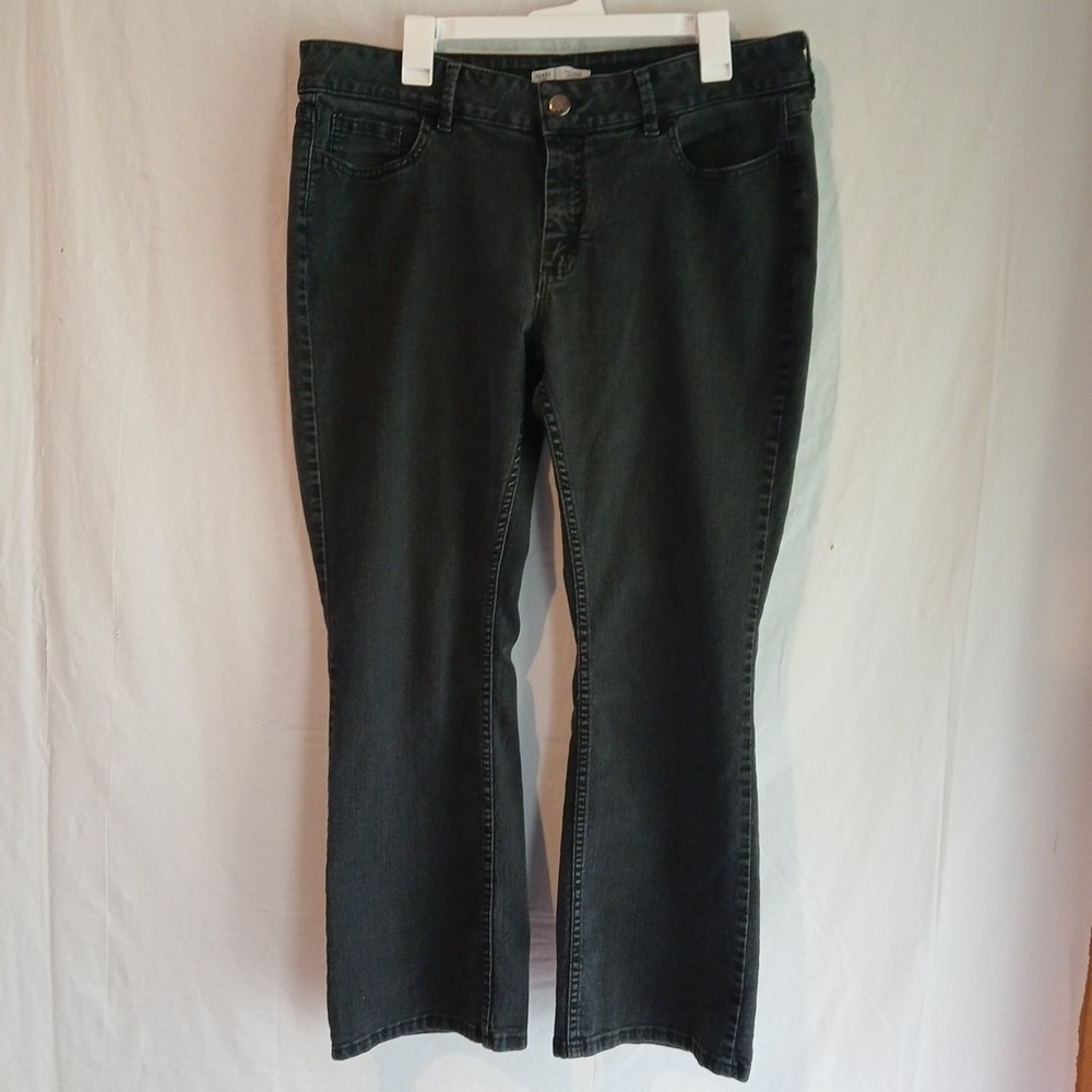 Riders by Lee Bootcut Jeans Womens 18P Black Mid Rise Stretch 38" X 28"